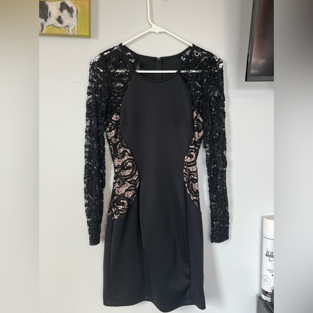 Long sleeve (lace) black dress